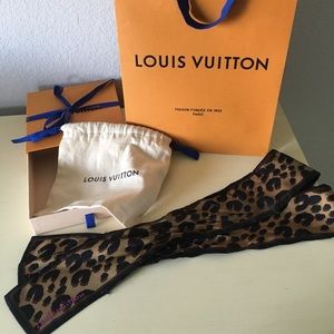 Silk Stephen Sprouse Leopard Bandeau Scarf Marron